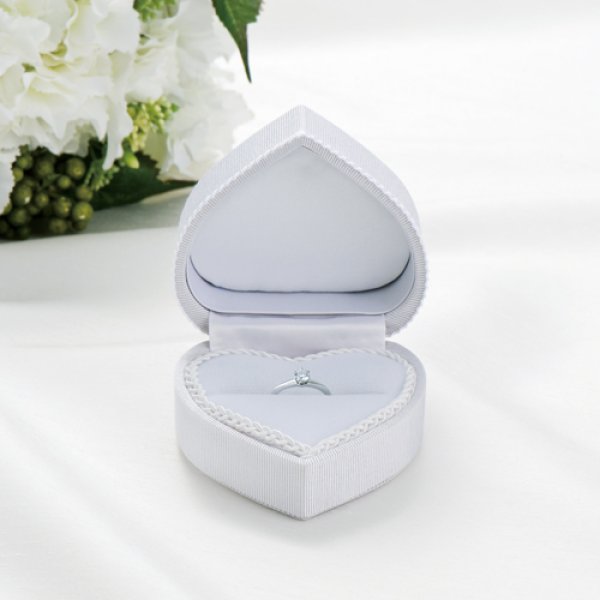 画像2: 送料無料・ブライダル用箱 スイートハート 外寸:70×65×48mm「6個」リング用 (2)