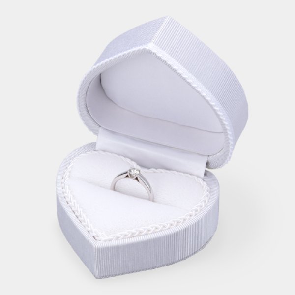 画像4: 送料無料・ブライダル用箱 スイートハート 外寸:70×65×48mm「6個」リング用 (4)