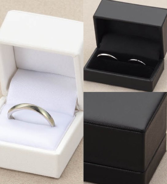 画像2: 送料無料・アクセサリー用ギフト箱 MRシリーズ (2) 外寸:39×39×35mm「10個」(リング用)全2色 (2)