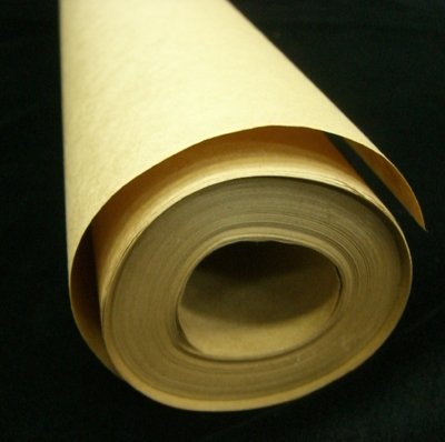 画像1: 送料無料・75gクラフト紙茶紙 900mm×30M 「10本」包装紙・型紙/両更クラフト