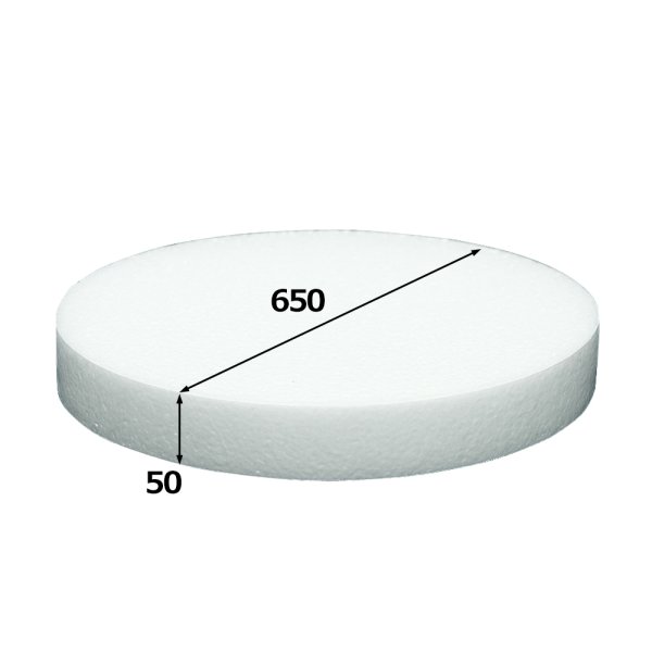 画像1: 円柱発泡スチロール650φ×50mm「1個」 (1)