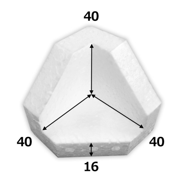 エペラン（ポリエチレン）角あて 56×56×56mm（厚16mm）「400個」