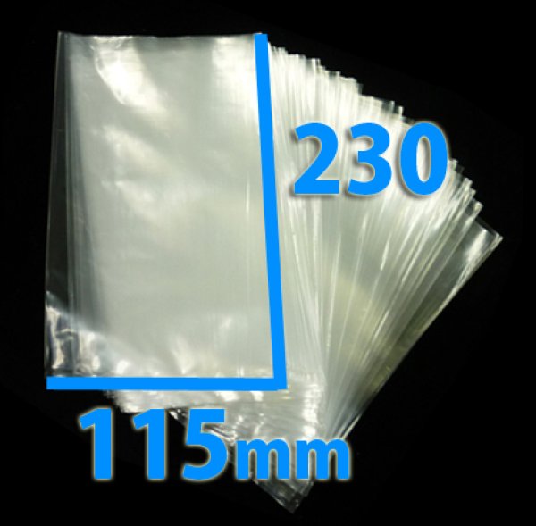 画像2: 規格ポリ袋(No.4) 厚0.03×115×230mm「1,000枚」 (2)