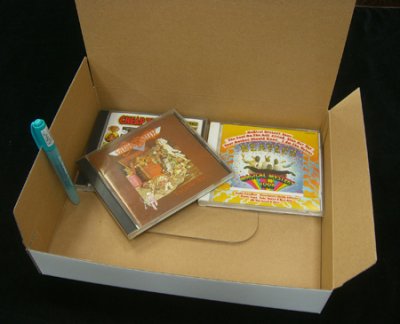 画像2: 送料無料・白ダンボール小箱G・290×235×47mm 「50枚」組立式