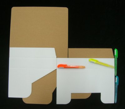 画像1: 送料無料・白ダンボール小箱G・290×235×47mm 「50枚」組立式