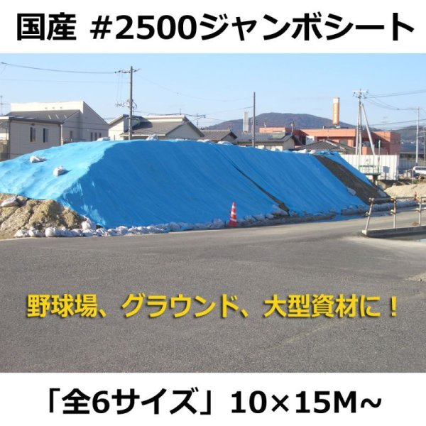 画像1: 送料無料・「国産」大型ブルーシート(ジャンボシート #2500) 10×15Mから「全6サイズ」 (1)