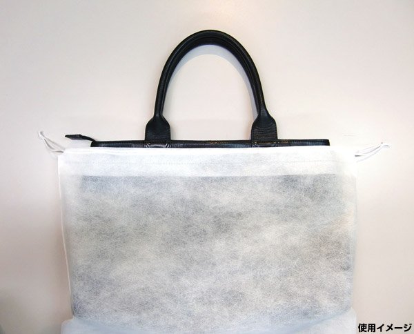 画像5: 送料無料・不織布巾着袋 W200×H250~W600×H650「1,000枚」全5サイズ×全3色 ベージュ(在庫限り)、白、黒 (5)