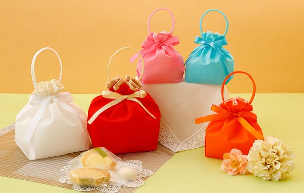 画像3: 送料無料・不織布製巾着(洋風)リボンバッグ「50枚・450枚・2,000枚」全3種×全7色 (3)