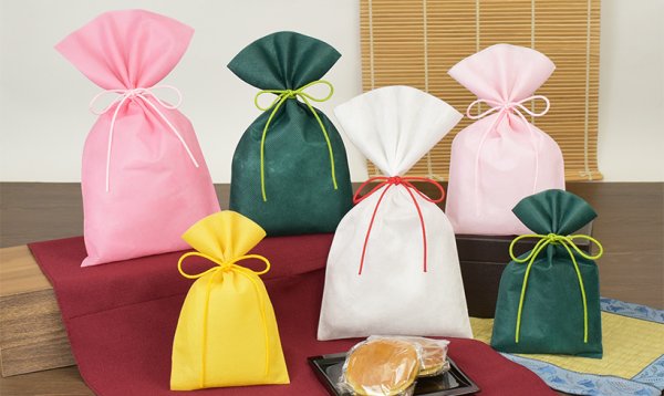 画像3: 送料無料・不織布製巾着(ベーシック)江戸打紐「50枚・450枚・2,000枚」全3種×全18色 (3)