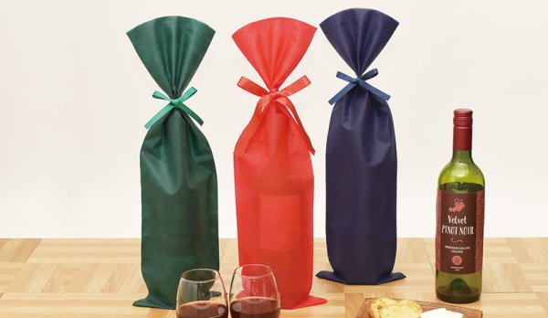 画像2: 送料無料・不織布製巾着(洋風)ロングバック「100枚・200枚」全2種×全13色 (2)