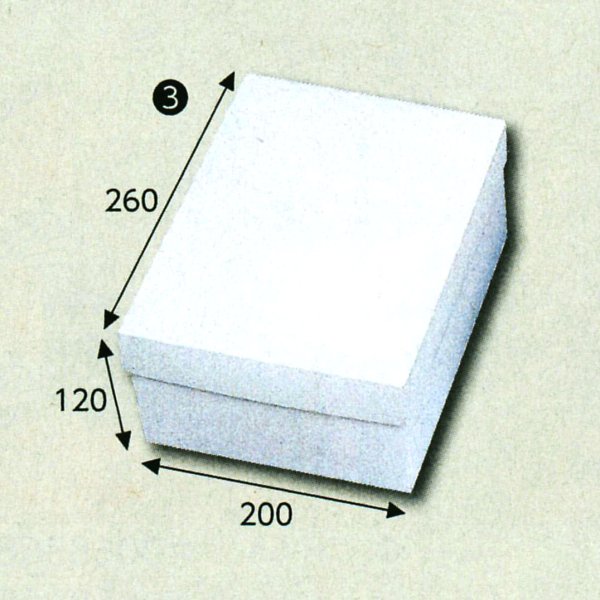 画像1: 送料無料・白無地かぶせ箱（プレスコート）200×260×120(mm) 「10枚から」 (1)