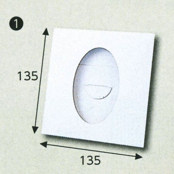 画像1: 送料無料・ハンカチ箱135×135 窓枠59×92(mm) 「10枚から」 (1)