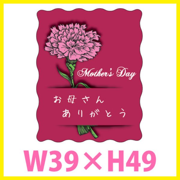 画像1: 送料無料・母の日シール　「Mother's Day　お母さんありがとう」　W40×H50mm「1冊300枚（1シート5枚）」 (1)