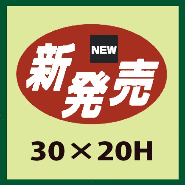 画像1: 送料無料・販促シール「新発売」30x20mm「1冊1,000枚」 (1)