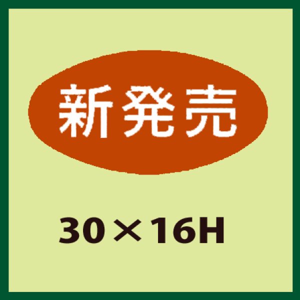 画像1: 送料無料・販促シール「新発売」30x16mm「1冊1,000枚」 (1)