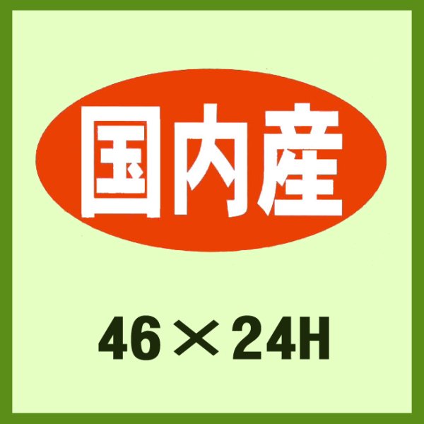 画像1: 送料無料・販促シール「国内産」46x24mm「1冊1,000枚」 (1)