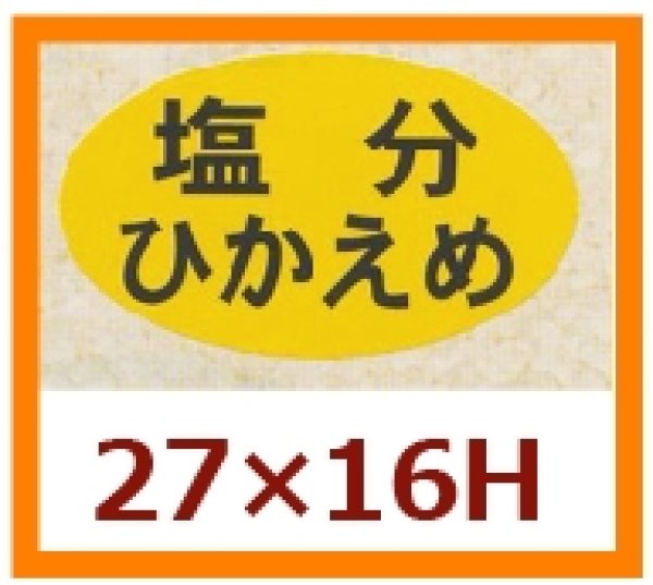 画像1: 送料無料・販促シール「塩分ひかえめ」27x16mm「1冊1,000枚」 (1)