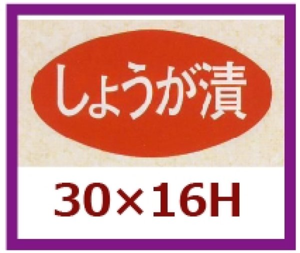 画像1: 送料無料・販促シール「しょうが漬」30x16mm「1冊1,000枚」 (1)