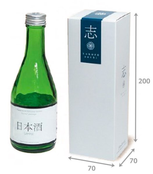画像2: 送料無料・酒用ギフト箱 志 300ml×1本 70×70×200(mm)「500個」 (2)