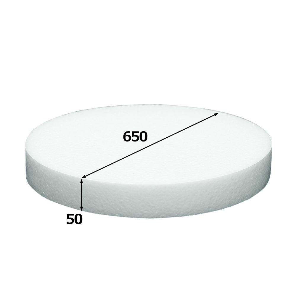 円柱発泡スチロール650φ×50mm「1個」 | ダンボール箱・梱包資材